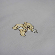 画像をギャラリービューアに読み込む, DOG 刺繍 リネン テーブルクロス