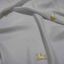 画像をギャラリービューアに読み込む, DOG 刺繍 リネン テーブルクロス